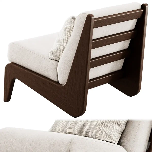 3DSky - Wooden Armchair Fletcher by Soho Home - Image 3