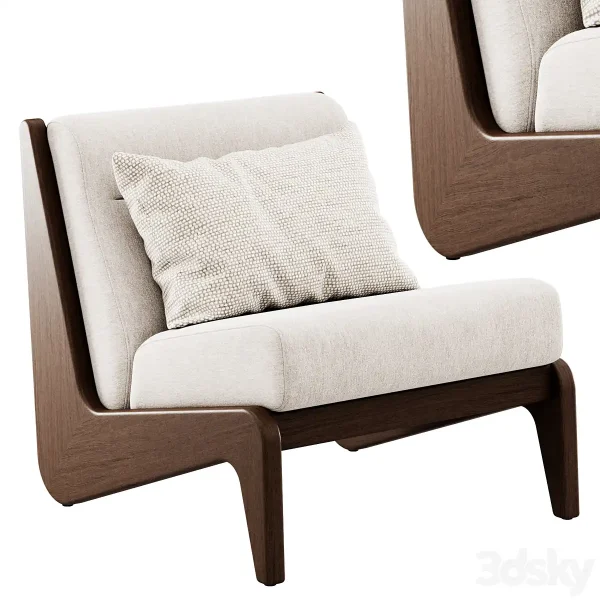 3DSky - Wooden Armchair Fletcher by Soho Home - Image 2