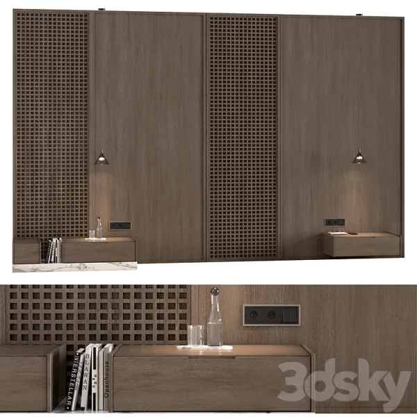 3DSky - Wall Composition Bedroom Headboard Kit 03