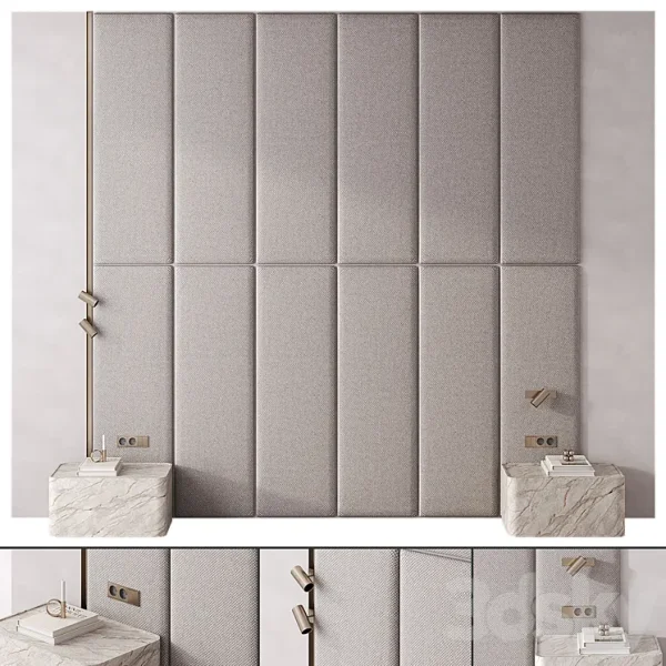 3DSky - Bedroom Headboard Warm Gray