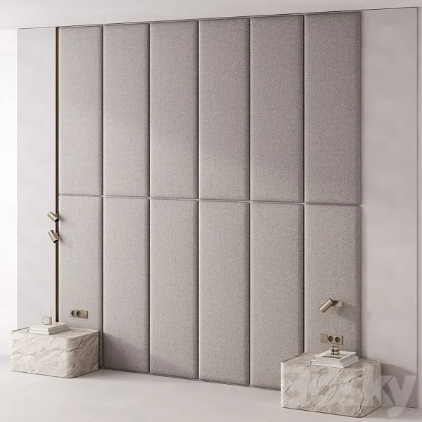 3DSky - Bedroom Headboard Warm Gray - Image 2