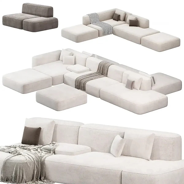 3DSky - Lema Cloud Modular Sofa Set by Lemamobili