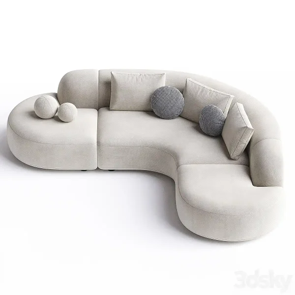 3DSky - Sofa Eichholtz Sofa Bjorn Boucle Sand 1 - Image 2