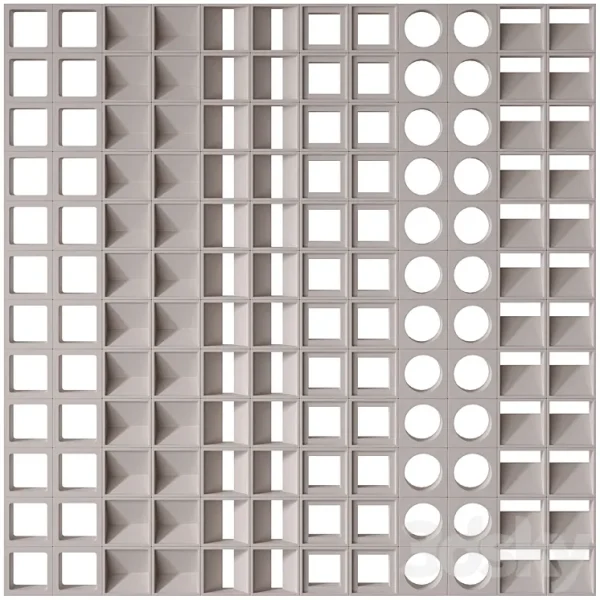 3DSky - Modular Decorative Partition Modular Wall 01