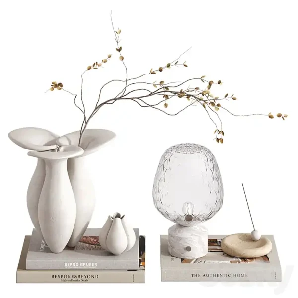 3DSky - Decorative Set with Lily Vase