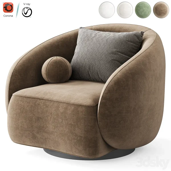 3DSky - Swivel Chair Amore by Eichholtz - Image 3
