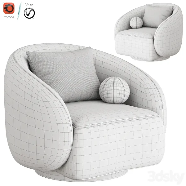 3DSky - Swivel Chair Amore by Eichholtz - Image 5