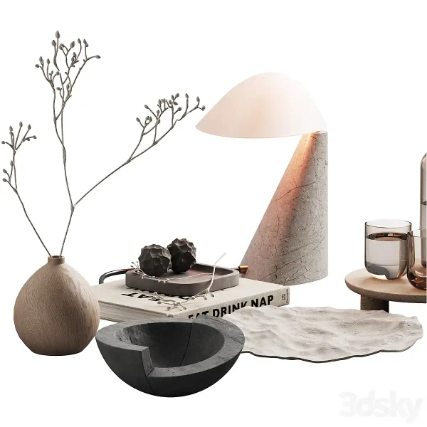 3DSky - 371 Decorative Set 039 Japandi Accessories Kit 01 - Image 3