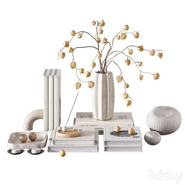 3DSky - Decorative Set with Lantern Faux Bouquet - Image 3