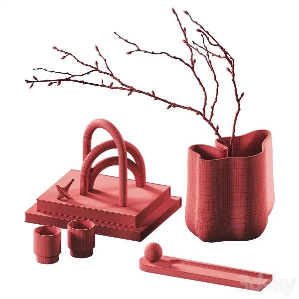 3DSky - Decorative Coffee Table Set 41 - Image 3