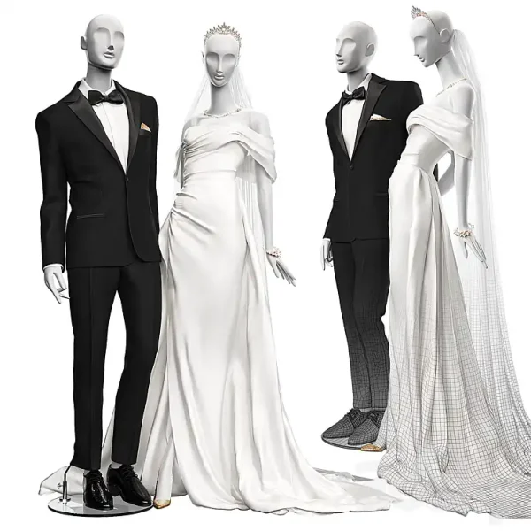 3DSky - Wedding Clothes on Mannequins 001