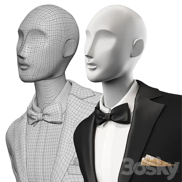 3DSky - Wedding Clothes on Mannequins 001 - Image 2