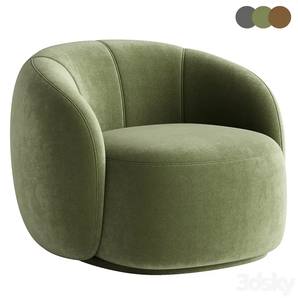 3DSky - Curved Lounge Chair Merlot