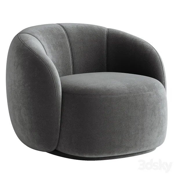 3DSky - Curved Lounge Chair Merlot - Image 3