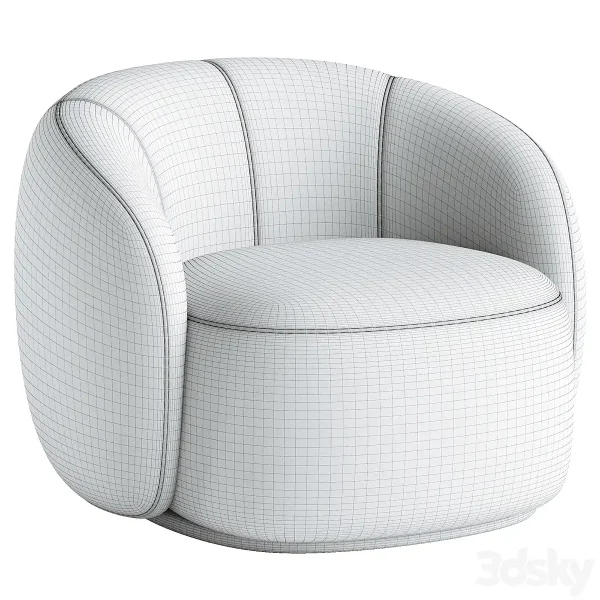 3DSky - Curved Lounge Chair Merlot - Image 4