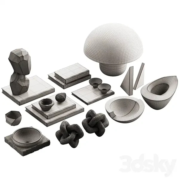 3DSky - 425 Decorative Set 042 Neutral Scandi Accessories 01 - Image 5