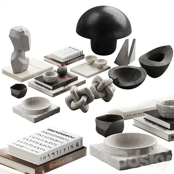 3DSky - 425 Decorative Set 042 Neutral Scandi Accessories 01 - Image 3