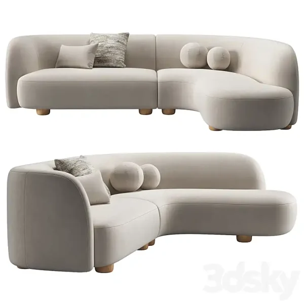3DSky - Sofa Laurent 2 Piece by West Elm - Image 2