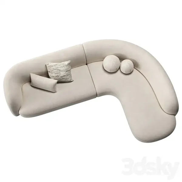 3DSky - Sofa Laurent 2 Piece by West Elm - Image 3