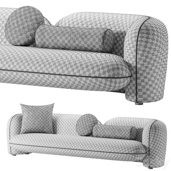 3DSky - Contemporary Three Seater Sofa by Hessentia - Image 3