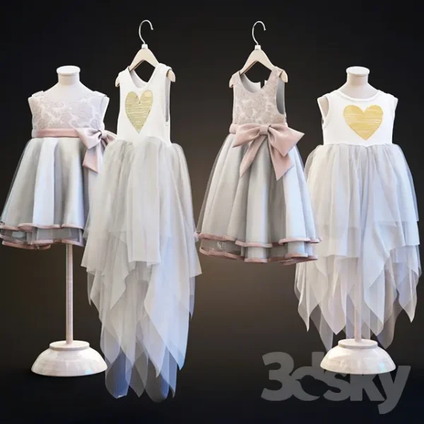 3DSky - Two Children Dresses