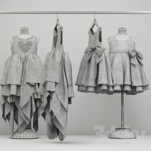 3DSky - Two Children Dresses - Image 3