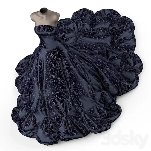 3DSky - Evening Dress on a Mannequin - Image 2