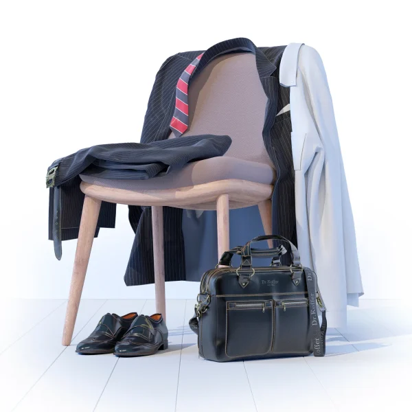 3DSky - Business Leather Bag Dr Koffer Suit and Shoes - Image 4