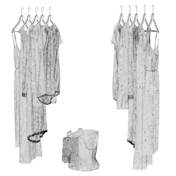 3DSky - Clothes on Hangers and Linen Basket - Image 3