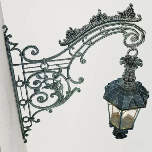 3DSky - Wrought Iron Wall Lamp - Image 3