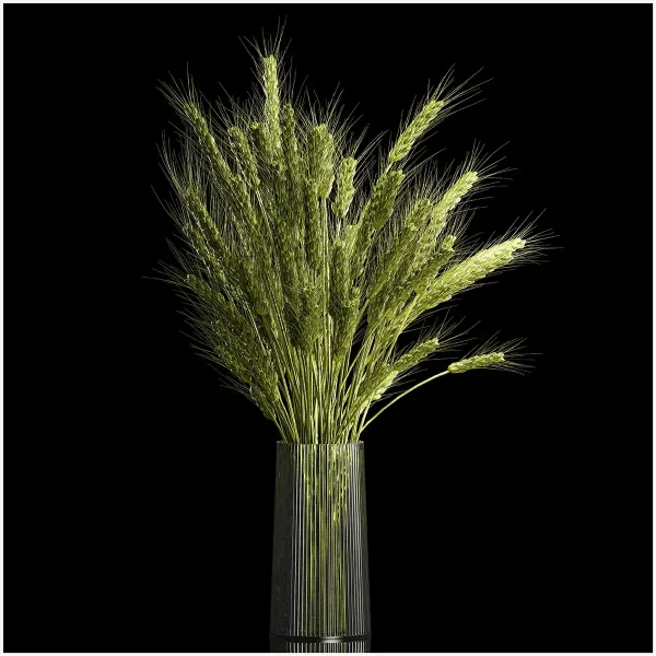 3DSky - Bouquet of Green Flowers in a Glass Vase