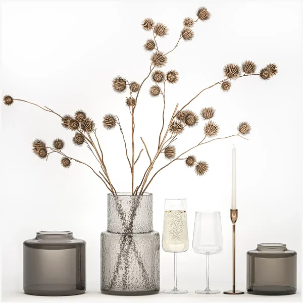 3DSky - Bouquet of Dried Flowers From Thorn Branches
