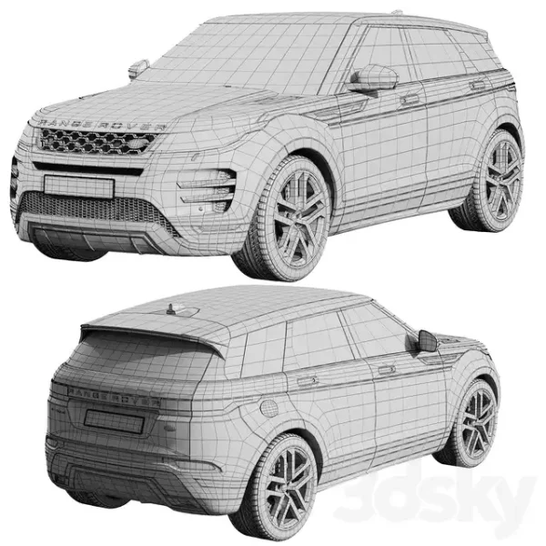 3DSky - Land Rover Range Rover Evoque R Dynamic 2019 1 - Image 3