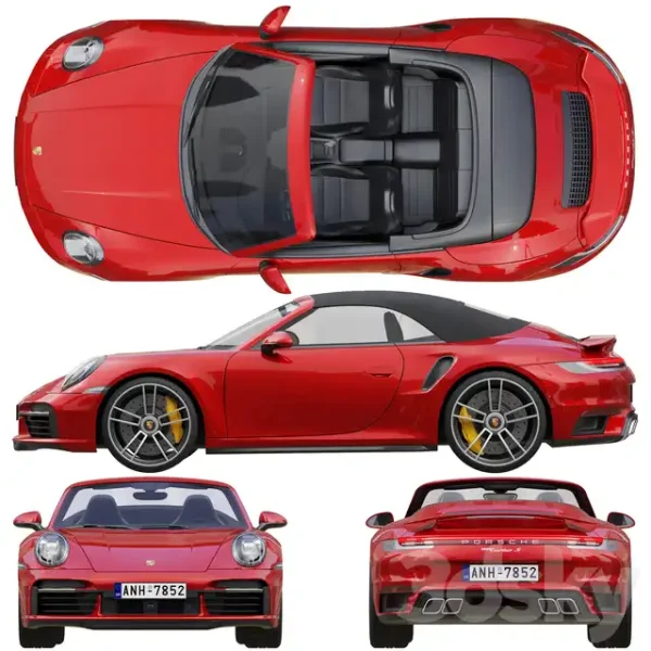 3DSky - Porsche 911 Turbo S Cabriolet 2021 - Image 5
