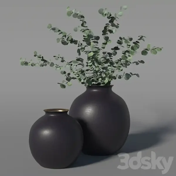 3DSky - RH Burnished Brass Vase - Image 2