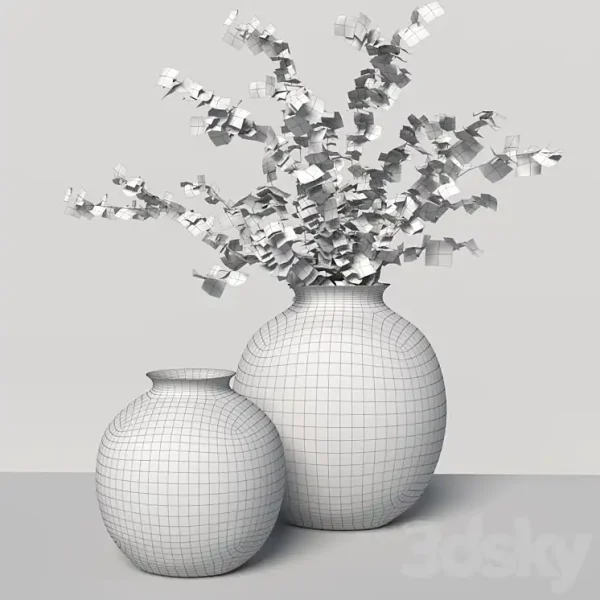 3DSky - RH Burnished Brass Vase - Image 3