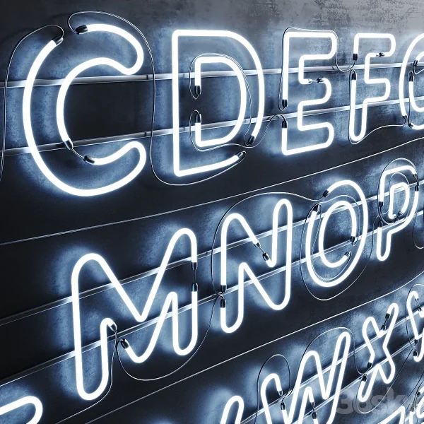 3DSky - Neon Set 012 Neon Alphabet - Image 3