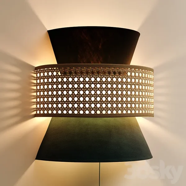 3DSky - Wicker Rattan Wall Lamp DOLKIE - Image 3
