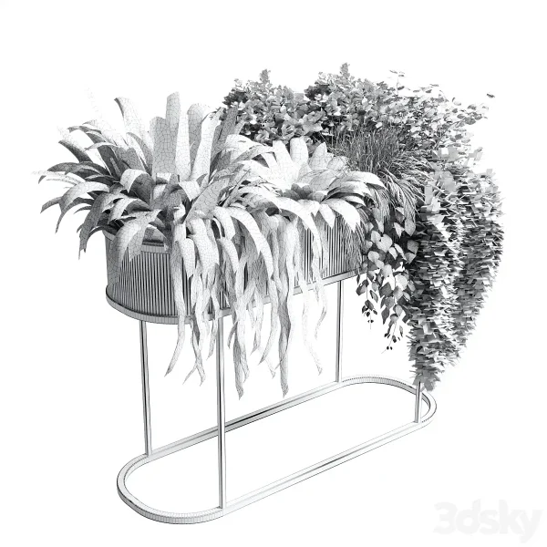 3DSky - Collection Indoor Plant 116 Stand Pot Bax Wood - Image 5