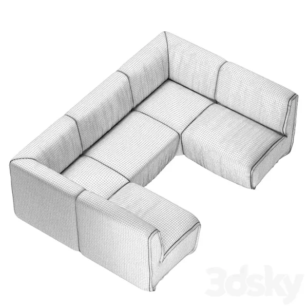 3DSky - Restaurant Sofa 008 - Image 4