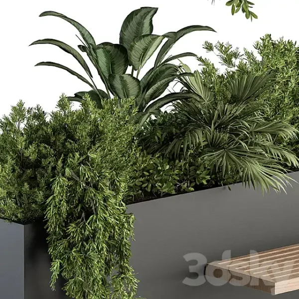 3DSky - Urban Furniture Plant Box With Bench Set 28 - Image 2