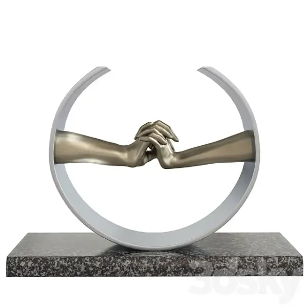 3DSky - Lorenzo Quinn Sculpture During Love