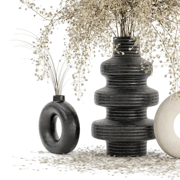 3DSky - Indoor Dry Plants In Rusty Concrete Pots Set 288 - Image 4