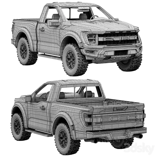 3DSky - Ford F 150 Raptor Regular Cab 2022 - Image 5