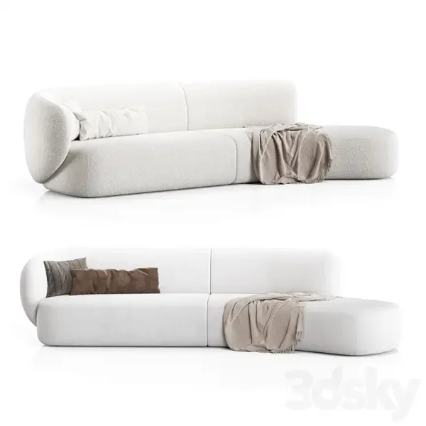 3DSky - Swell Sofa 3 Seater Curved By Grado Design