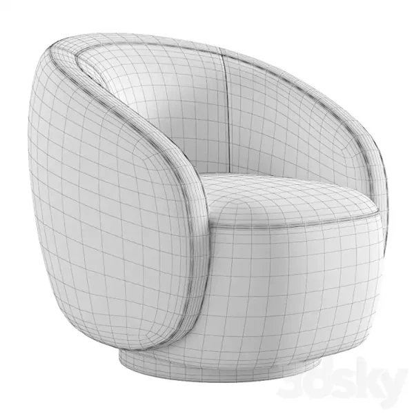 3DSky - Kelly Wearstler Wetherly Swivel Chair - Image 4
