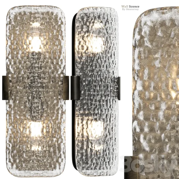 3DSky - Crate & Barrel Belmont Double Bulb Glass Wall Sconce