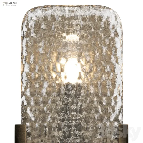 3DSky - Crate & Barrel Belmont Double Bulb Glass Wall Sconce - Image 2