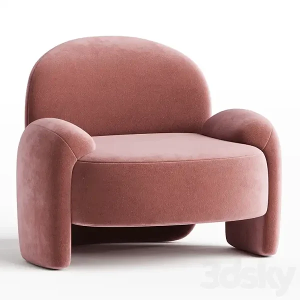 3DSky - Paolo Castelli AMA Upholstered Cotton Armchair