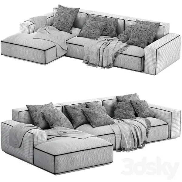 3DSky - Arflex Marechiaro Sofa Chaise Longue - Image 4